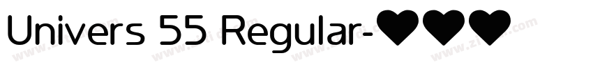 Univers 55 Regular字体转换